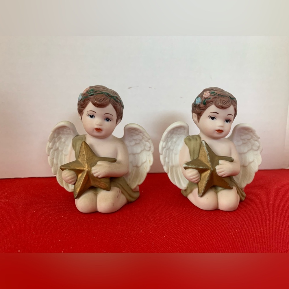 HOME INTERIORS Four Seasons Cherubs 88411-98 Angels Stars Figurines Vintage